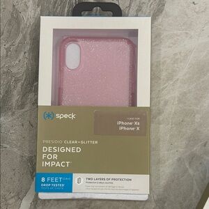 Speck Presidio Glitter Case for iPhone X/Xs - Pink